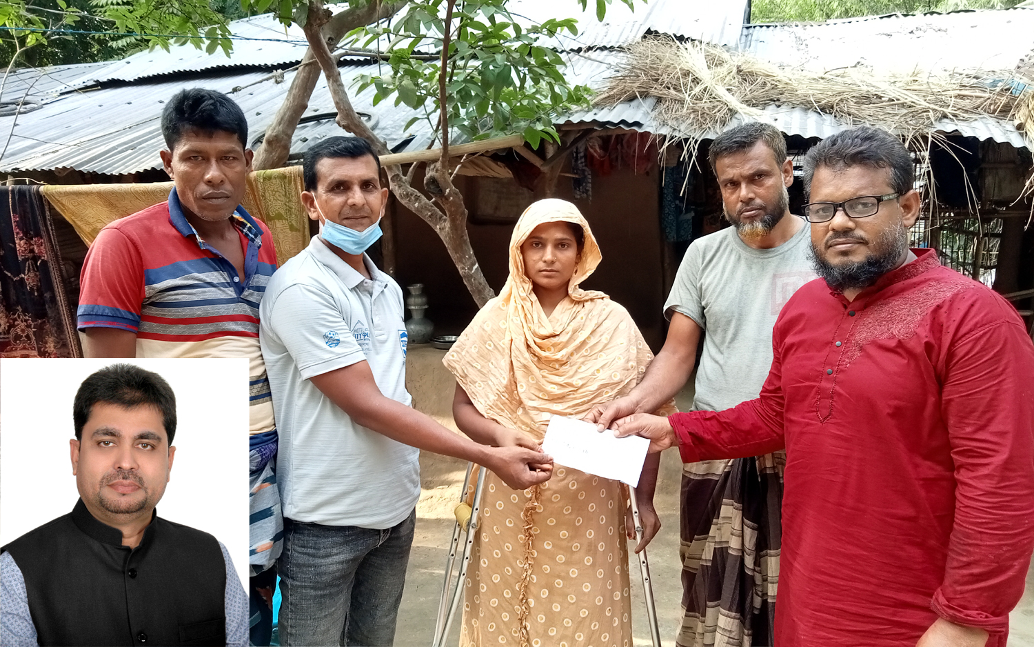 সড়ক দূর্ঘটনায় পা হারানো গৃহবধূকে আর্থিক সহায়তা প্রদান করলেন এস এম ইয়াকুব আলী 